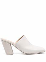 Marsèll mules en cuir à bout carré - Gris