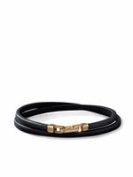 David Yurman bracelet Streamline Double Wrap en or 18ct et cuir - thumbnail