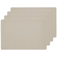 Placemats lederlook - 8x - creme - 45 x 30 cm - kunstleer - onderlegger - thumbnail