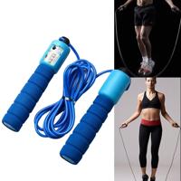 Springen touwen met Counter sport fitness verstelbare snelle snelheid tellen Jump Skip touw skipping Wire (blauw)
