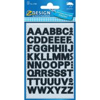 Avery Etiketten, letters A-Z, 2 blad, zwart, waterbestendige folie