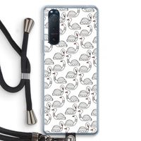 Zwanen: Sony Xperia 5 II Transparant Hoesje met koord
