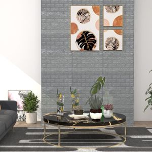VidaXL 3d-behang zelfklevend 20 st bakstenen antracietkleurig