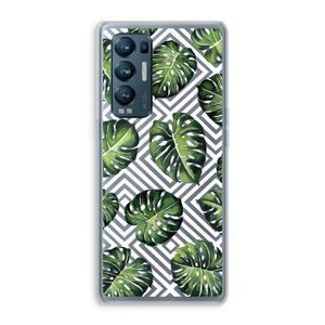 Geometrische jungle: Oppo Find X3 Neo Transparant Hoesje