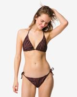 HEMA Omkeerbaar damesbikinibroekje Jacky zebra-blokken chocoladebruin (chocoladebruin)