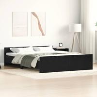 Bedframe zonder matras 160x200 cm bewerkt hout zwart eikenkleur