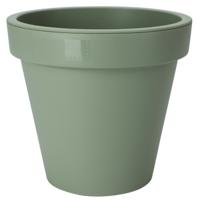 Pro Garden Plantenpot/bloempot - Tuin buiten - kunststof - groen - D25 cm