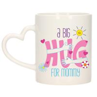 Cadeau koffie/thee mok voor mama - hartje oor - big hug - 300 ml - Moederdag - thumbnail