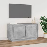 Tv-meubel 80x35x45 cm bewerkt hout betongrijs - thumbnail