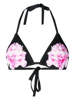 Cynthia Rowley haut de bikini à fleurs - Noir