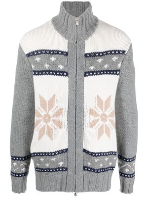 Brunello Cucinelli cardigan en cachemire à fermeture zippée - Gris