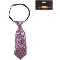 Pailletten stropdassen paars voor dames   - - thumbnail