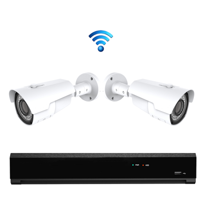 2x Draadloze Professionele 4K Ultra HD IP IR Bewakingscamera Set - POE NVR Recorder - 8 Kanaals - Nachtzicht & 1TB Opslag
