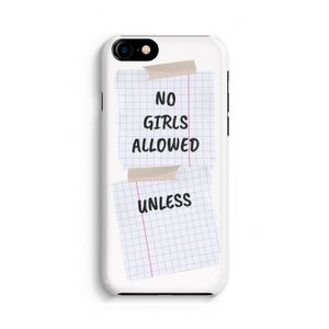 No Girls Allowed Unless: Volledig Geprint iPhone 7 Hoesje