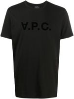 A.P.C. t-shirt à logo imprimé - Noir