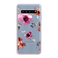 Geschilderde bloemen: Samsung Galaxy S10 5G Transparant Hoesje