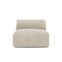 Fluwelen fauteuil met beige patroon zonder armleuningen - thumbnail