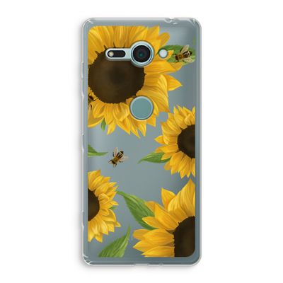 Sunflower and bees: Sony Xperia XZ2 Compact Transparant Hoesje