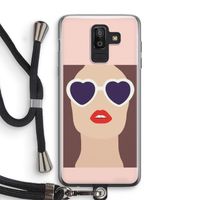 Red lips: Samsung Galaxy J8 (2018) Transparant Hoesje met koord