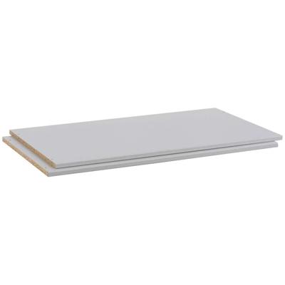 Leen Bakker - Legplankenset Dallas - Licht (2 Stuks) - 110 Cm - Spaanplaat - Grijs