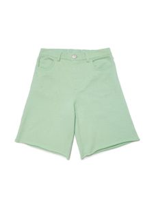 MM6 Maison Margiela Kids short en coton à patch logo - Vert