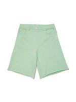 MM6 Maison Margiela Kids short en coton à patch logo - Vert - thumbnail