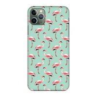 Flamingoprint groen: Volledig geprint iPhone 11 Pro Max Hoesje