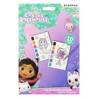 Gabby's Poppenhuis Schilderen met Water - 10 Kleurplaten