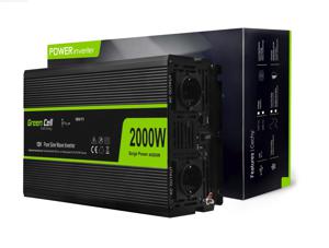 Green Cell INV11 netvoeding & inverter Auto 2000 W Zwart