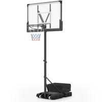 Basketbal Hoepel Buiten Basketbal Standaard 125-305 cm in Hoogte Verstelbaar Zwembad Basketbal Hoepel met Standaard Gewichtzak & 2 Netten