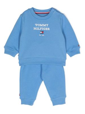 Tommy Hilfiger Junior survêtement à logo imprimé - Bleu