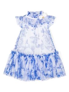 Angel's Face robe en tulle à fleurs - Bleu