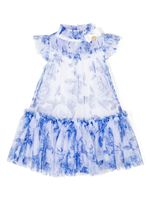 Angel's Face robe en tulle à fleurs - Bleu