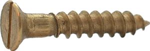 Houtschroef messing pk 5 x70