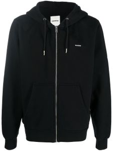 SANDRO hoodie zippé à logo imprimé - Noir