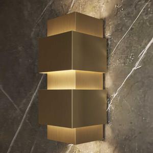 Wandlamp Martens Design Berlin 10x26 Cm Rechthoek Geborsteld Goud