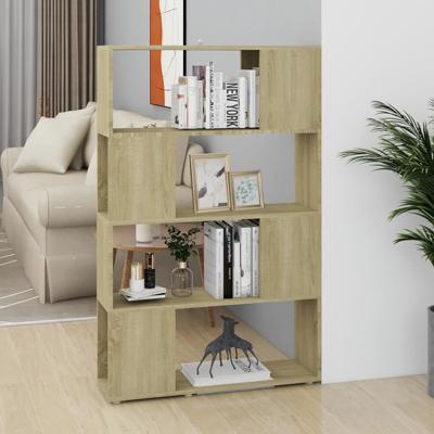 Boekenkast/kamerscherm 80x24x124,5 cm bewerkt hout sonoma eiken