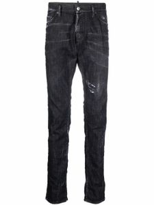 DSQUARED2 jean droit à effet usé - Noir