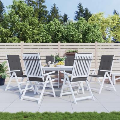 VidaXL Tuinstoelkussens 6 st hoge rug 120x50x3 cm stof antraciet