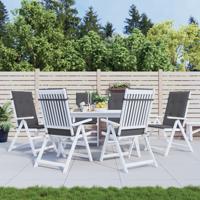 VidaXL Tuinstoelkussens 6 st hoge rug 120x50x3 cm stof antraciet