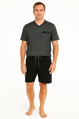 Heren shortama - Katoen - Classic black