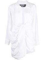 Jacquemus robe-chemise La Robe Bahia à design drapé - Blanc - thumbnail