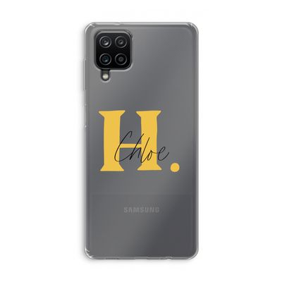 Amber Script: Samsung Galaxy A12 Transparant Hoesje