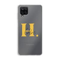Amber Script: Samsung Galaxy A12 Transparant Hoesje