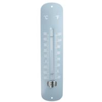 Esschert design thermometer - voor binnen en buiten - ijsblauw - 30 x 7 cm - Celsius/fahrenheit - Buitenthermometers - thumbnail