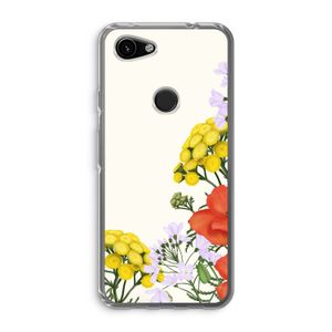 Wilde bloemen: Google Pixel 3a Transparant Hoesje