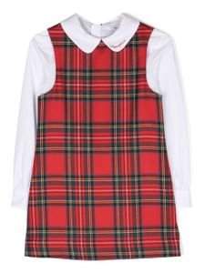 Dolce & Gabbana Kids robe-chemise à logo brodé - Rouge