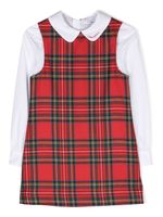 Dolce & Gabbana Kids robe-chemise à logo brodé - Rouge - thumbnail