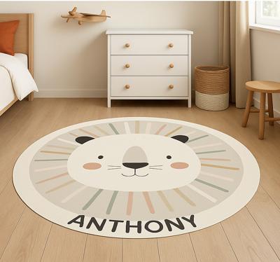 Aangepaste beige leeuw vinyl tapijt voor meer kinderen