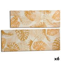Canvas Gift Decor Gouden Blad van een plant 135 x 45 x 1,5 cm (6 Stuks)